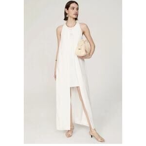 Rosetta Getty White Cape Mini Dress Size 14